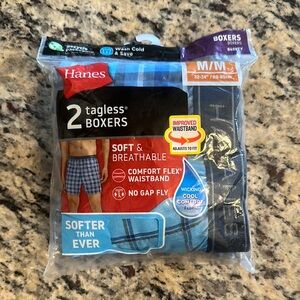 Hanes Blue Boxers Comfortable Everyday Wear